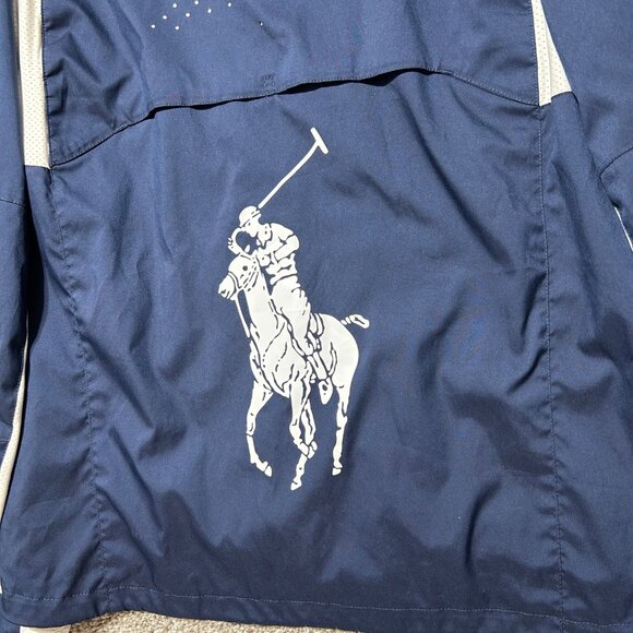Ralph Lauren RLX Mens L US Open 2008 Navy & White Zip Jacket Lightweight - Picture 3 of 12